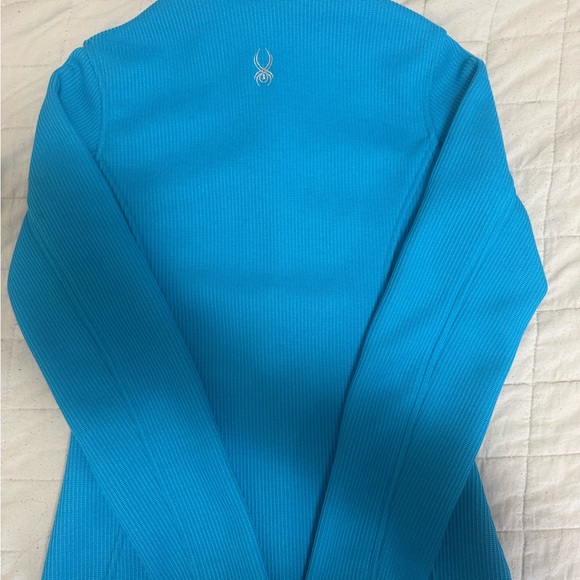 Spyder Blue Zip Up Jacket Athletic Fleece Size M - Picture 2 of 7